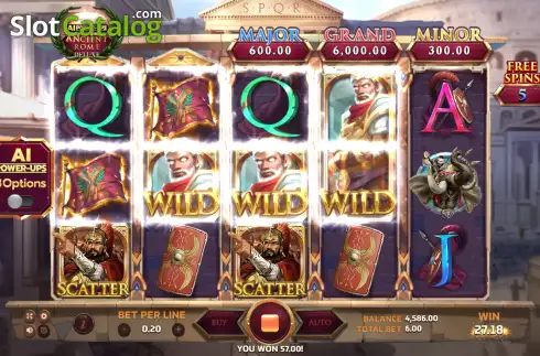 Скрин3. Ancient Rome Deluxe AI слот