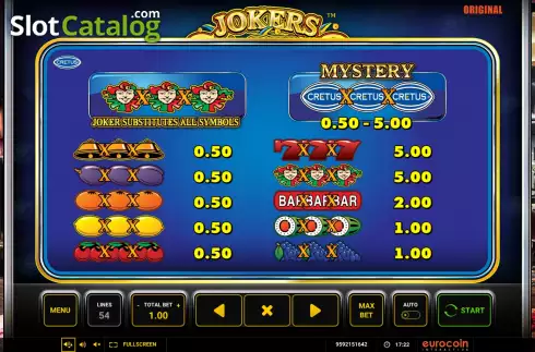 Скрин7. Jokers Casino слот
