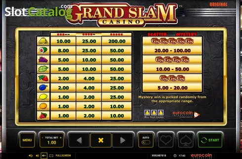 Скрин7. Grand Slam Casino слот