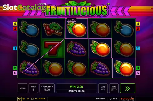Скрин4. Fruitilicious (Greentube) слот