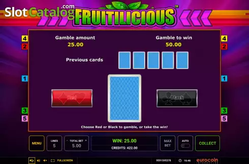 Скрин6. Fruitilicious (Greentube) слот