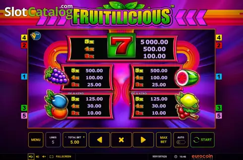 Скрин7. Fruitilicious (Greentube) слот