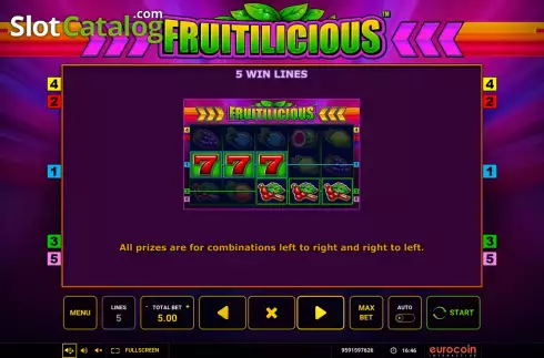 Скрин8. Fruitilicious (Greentube) слот