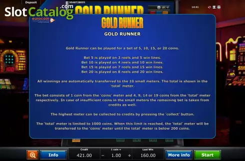 Скрин8. Gold Runner слот