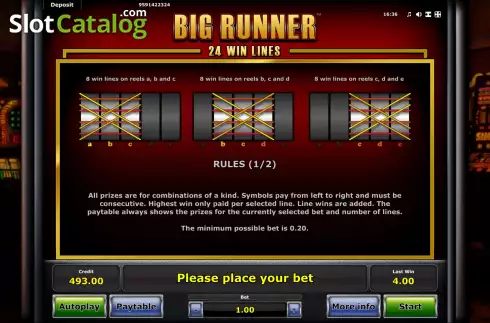 Скрин8. Big Runner слот