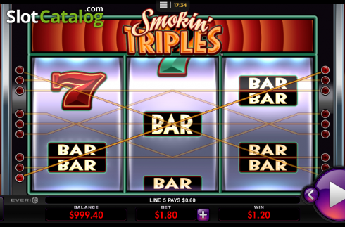Скрин3. Smokin' Triples слот