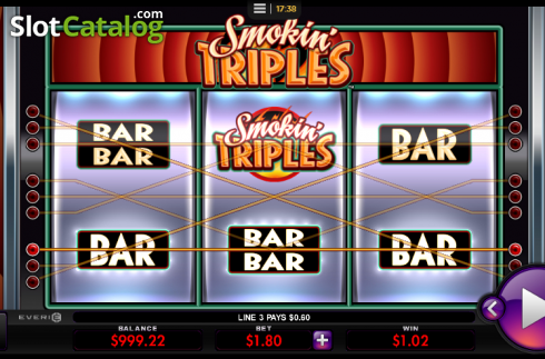Скрин4. Smokin' Triples слот