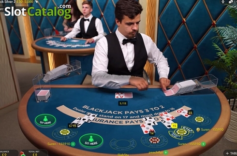 Скрин2. Blackjack Silver 2 (Evolution Gaming) слот