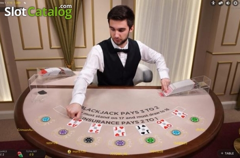 Скрин2. Blackjack White 1 (Evolution Gaming) слот
