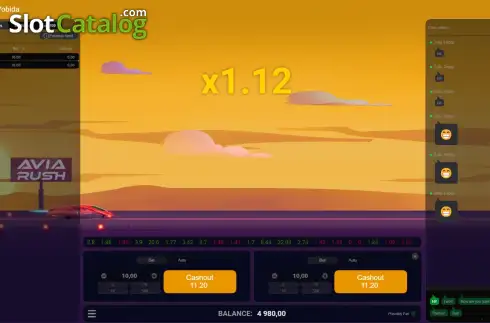 Скрин2. Avia Rush (Evoplay) слот