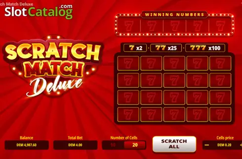 Скрин2. Scratch Match Deluxe слот