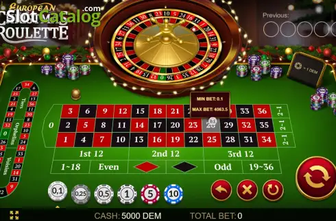 Скрин2. European Christmas Roulette слот