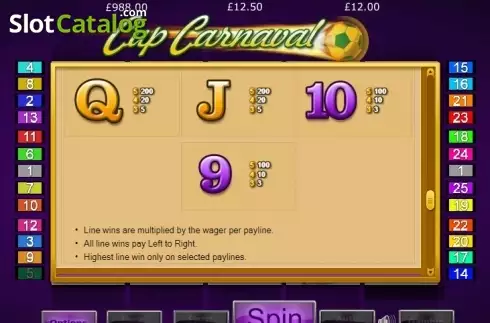 Скрин9. Cup Carnaval слот