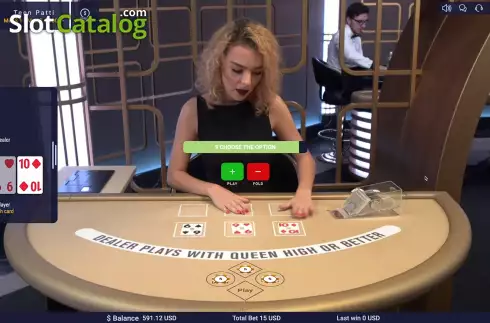 Скрин2. Teen Patti (Ezugi) слот