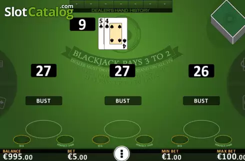 Скрин5. Blackjack Vegas Strip Pro слот