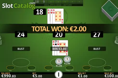 Скрин6. Blackjack Vegas Strip Pro слот