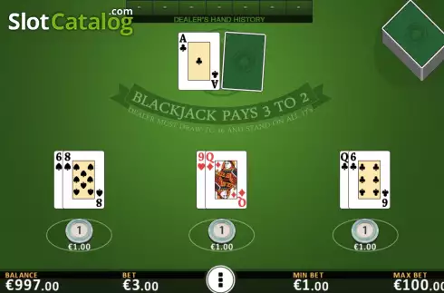 Скрин4. Blackjack Vegas Strip (FBM Digital Systems) слот
