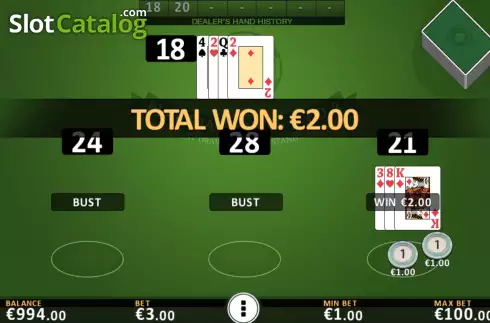 Скрин7. Blackjack Vegas Strip (FBM Digital Systems) слот
