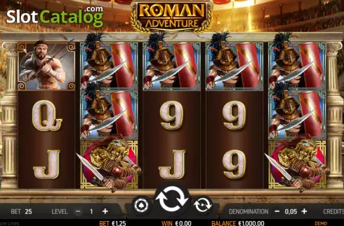 Скрин2. Roman Adventure 50 Lines слот