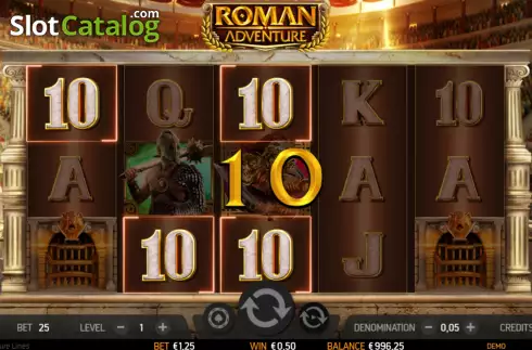 Скрин3. Roman Adventure 50 Lines слот