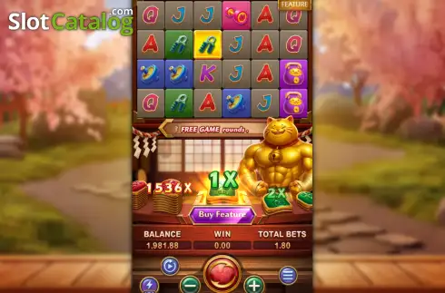 Скрин2. Muscle Fortune Cat слот