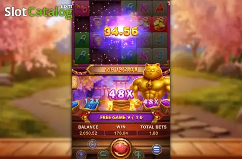 Скрин3. Muscle Fortune Cat слот