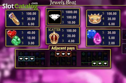 Скрин5. Jewels Beat слот
