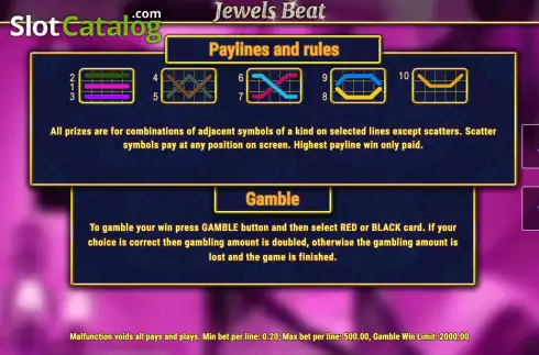 Скрин6. Jewels Beat слот