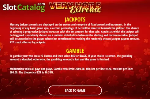 Скрин9. Very Hot 5 Extreme слот
