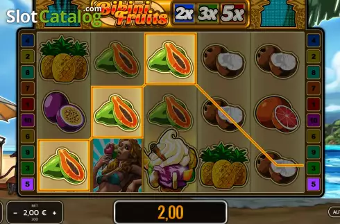 Скрин5. Bikini Fruits слот