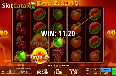 Скрин3. Epic Fire 40 слот