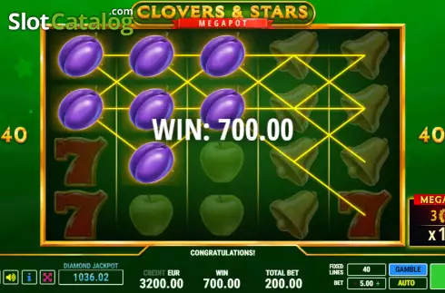 Скрин3. Clovers & Stars слот