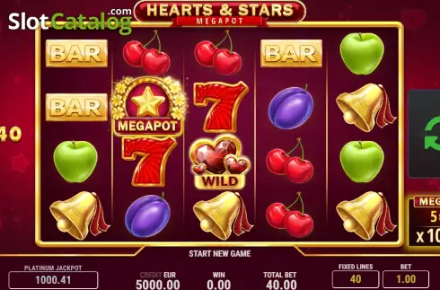 Скрин2. Hearts & Stars слот