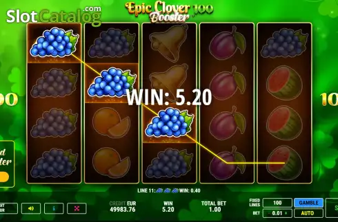 Скрин4. Epic Clover 100 Booster слот