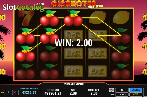 Скрин3. Giga Hot 40 Free Spins слот
