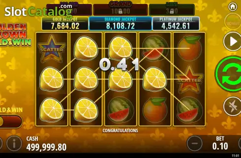 Скрин3. Golden Crown Hold & Win слот