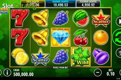 Скрин2. Clovers and Diamonds 10 слот