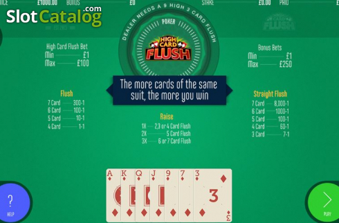 Скрин2. High Card Flush слот