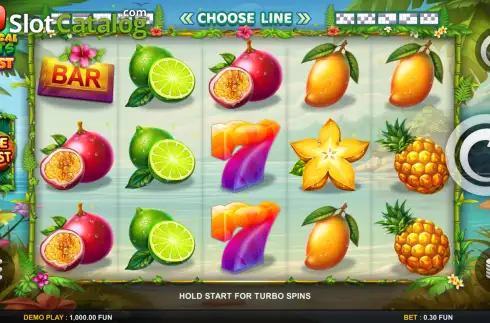 Скрин2. 10 Tropical Fruits Boost слот