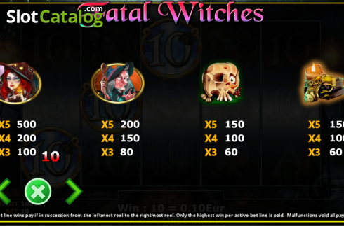 Скрин7. Fatal Witches слот