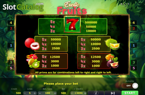 Скрин8. Exotic Fruits (Five Men Games) слот