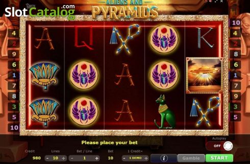 Скрин4. Aliens and Pyramids слот