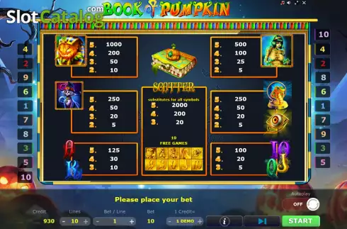 Скрин6. Book of Pumpkin (Five Men Games) слот