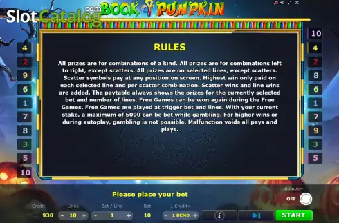Скрин9. Book of Pumpkin (Five Men Games) слот