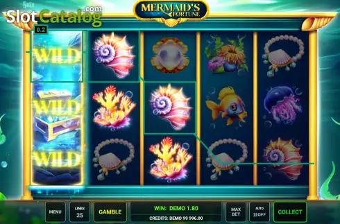 Скрин3. Mermaid's Fortune (Five Men Games) слот