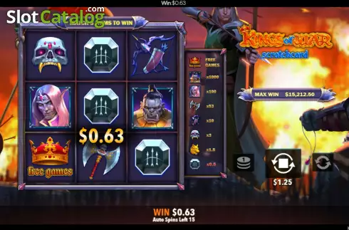 Скрин7. Kings of War Scratch Card слот