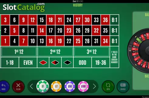 Скрин2. Double Ball American Roulette слот