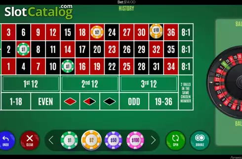 Скрин3. Double Ball American Roulette слот