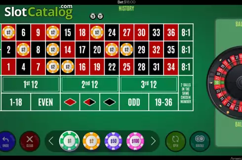 Скрин5. Double Ball American Roulette слот