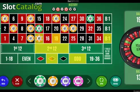 Скрин6. Double Ball American Roulette слот